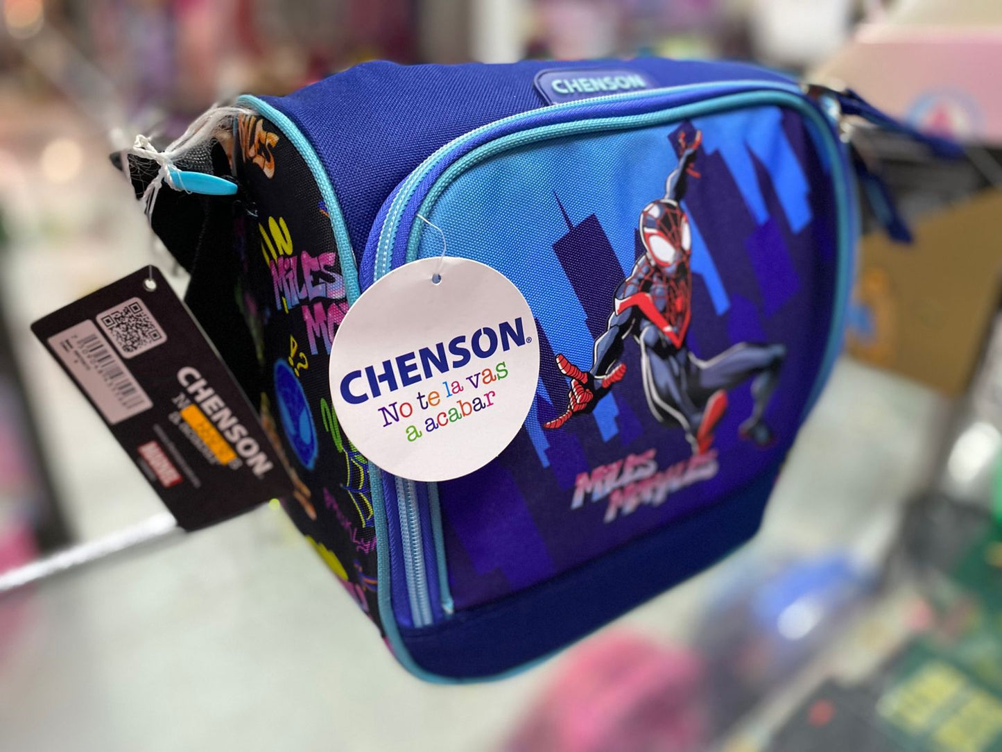 Lonchera Miles Morales ciudad azul Chenson