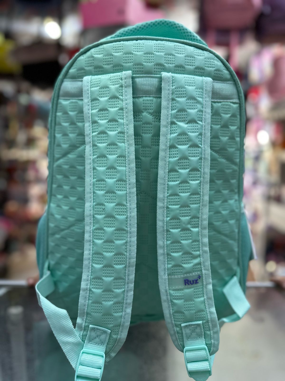 Mochila primaria Minnie textura menta Ruz
