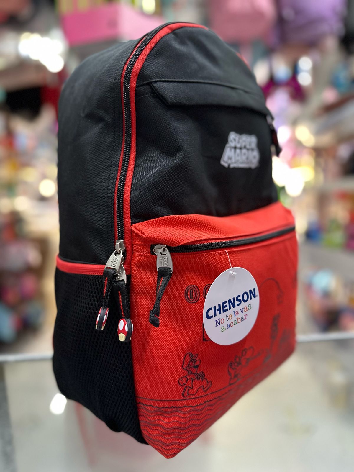 Mochila primaria súper Mario Chenson