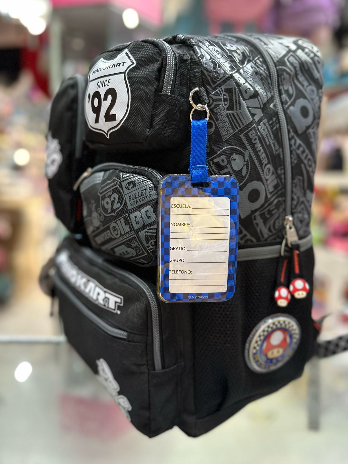 Mochila primaria Mario kart clásica Chenson