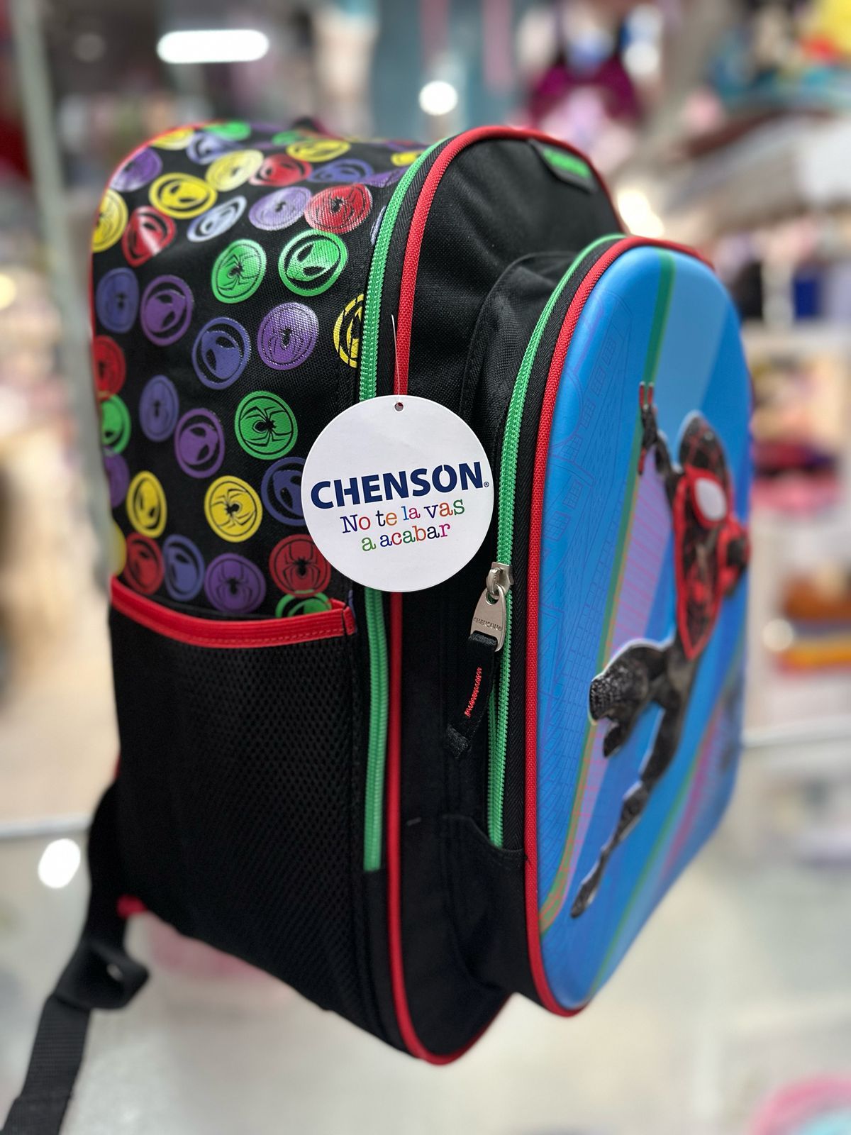 Mochila primaria Miles Morales círculos Chenson