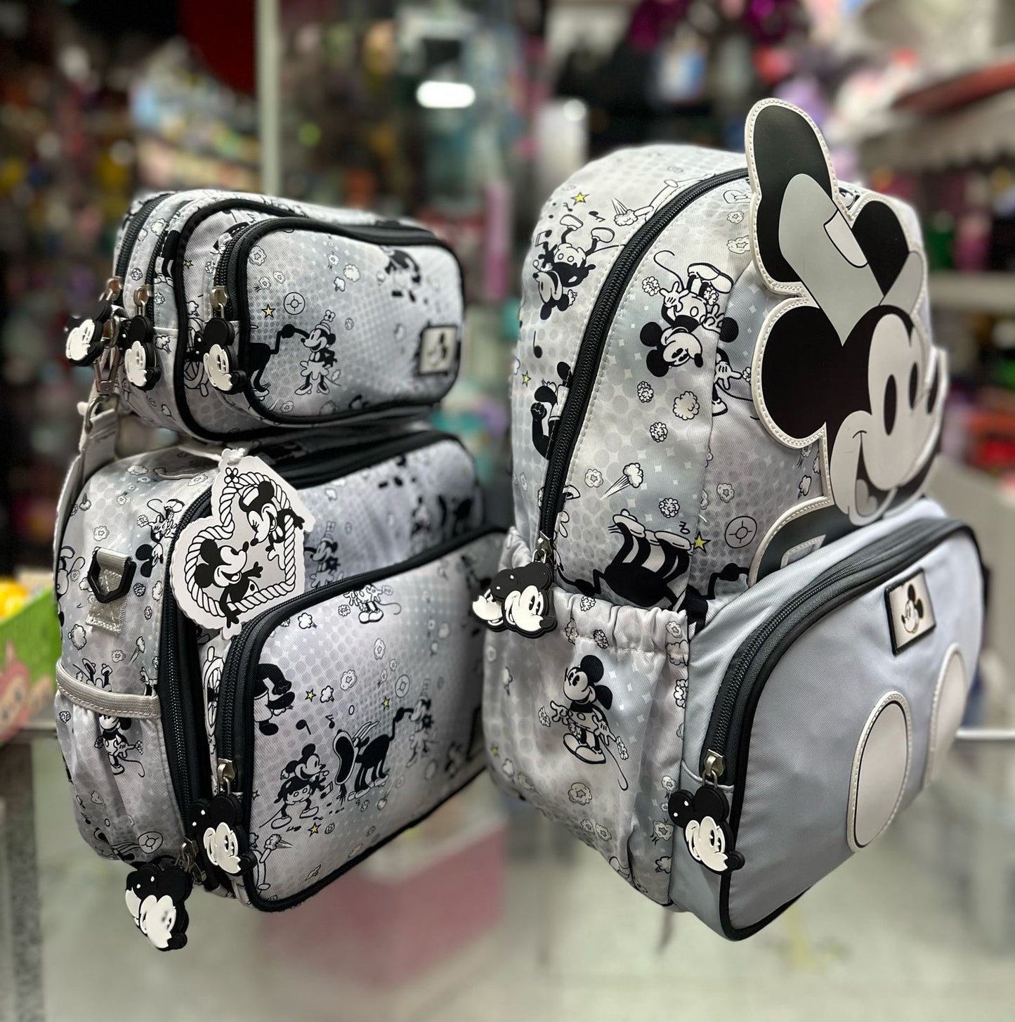 Combo primaria Mickey retro gris lluvia