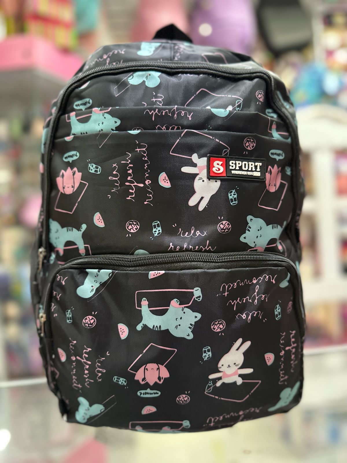 Mochila juvenil conejos y gatos