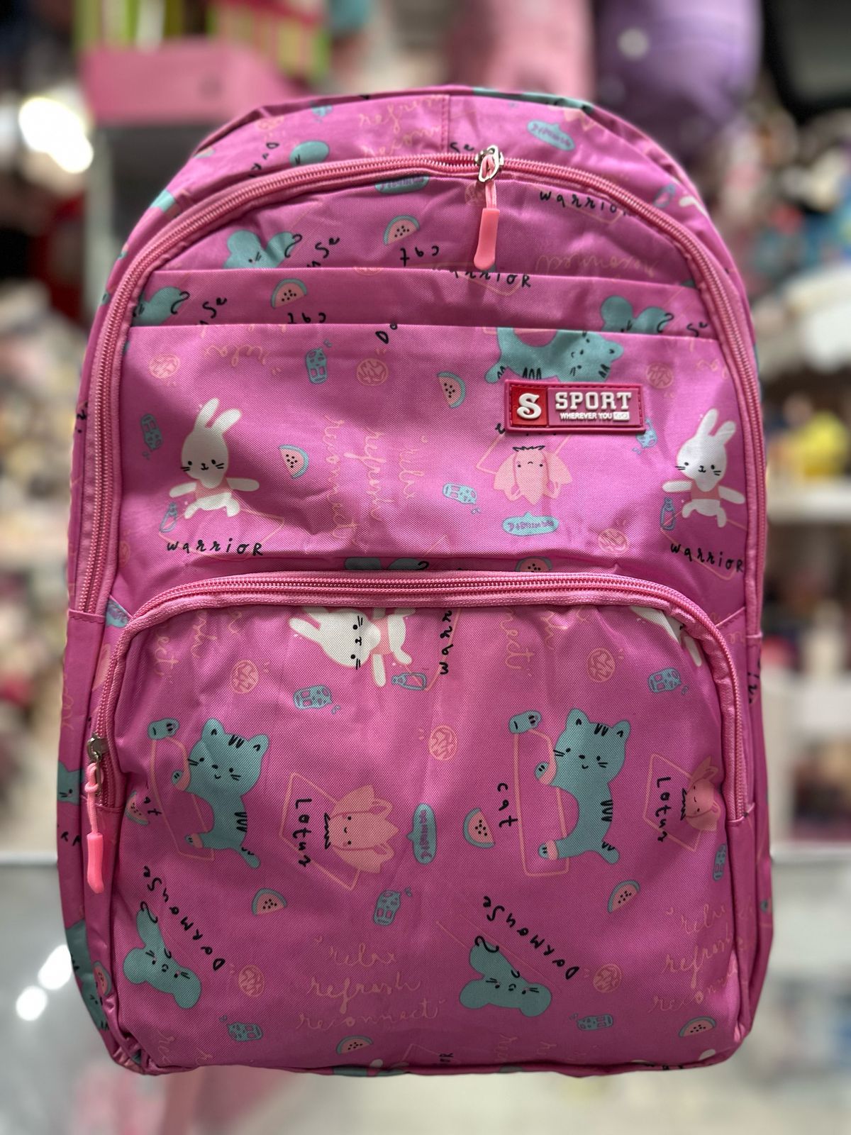 Mochila juvenil conejos y gatos