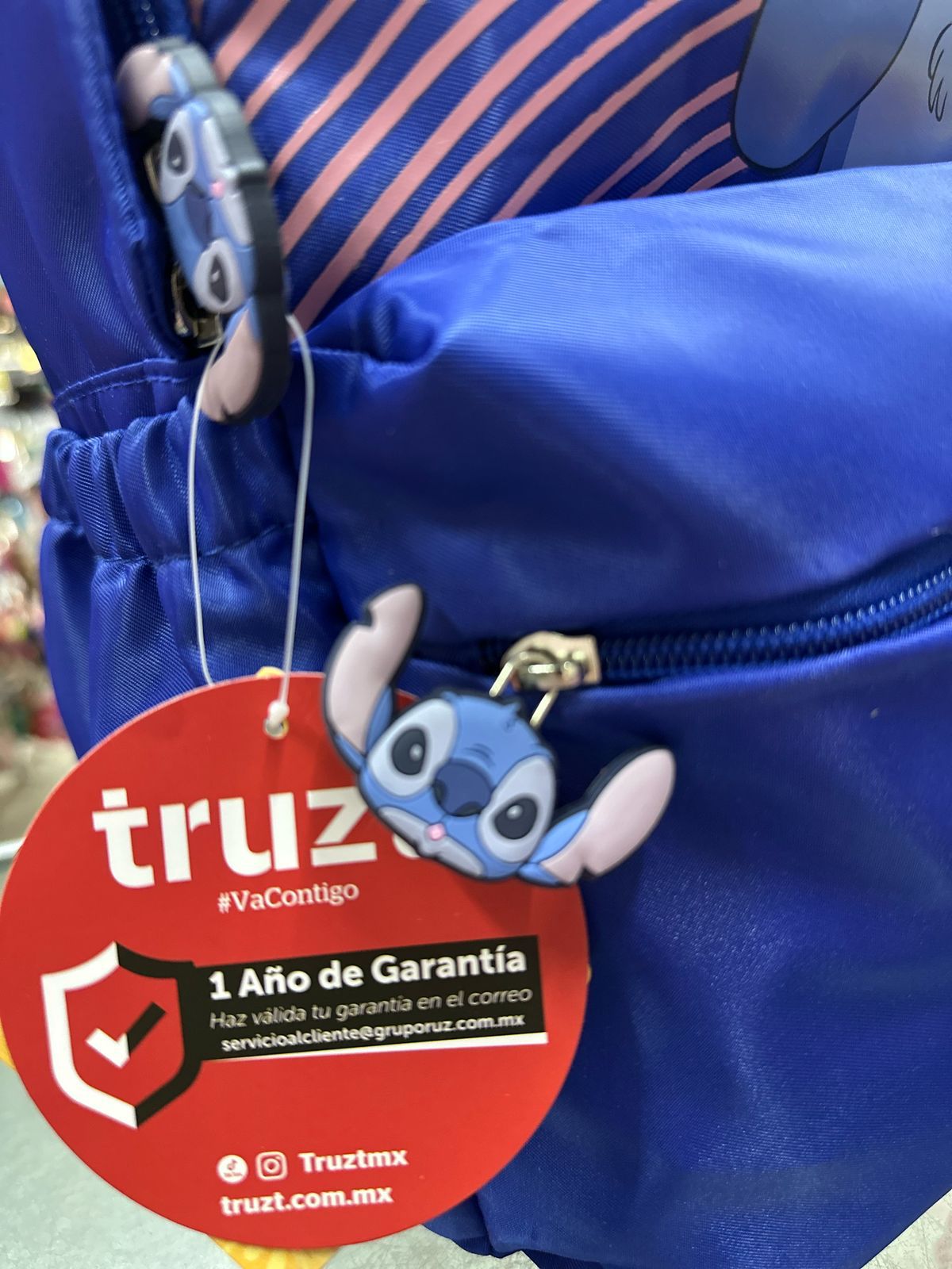 Mochila juvenil Stitch arcoiris rosa Ruz