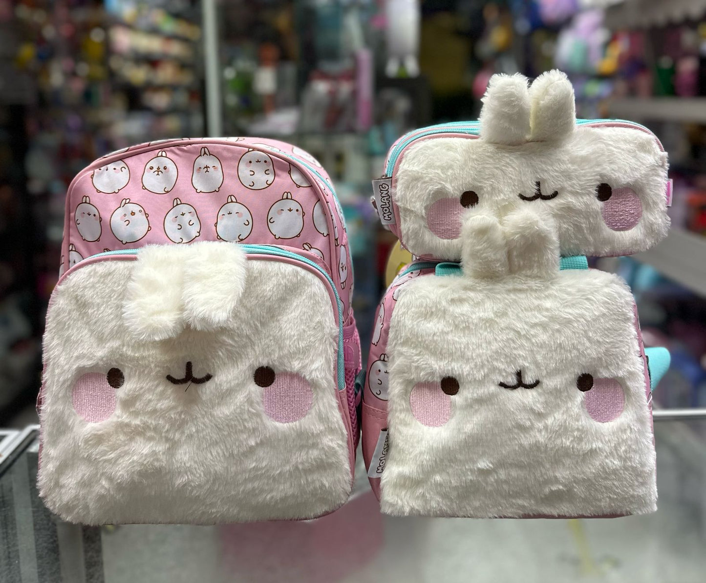 Combo kinder moolang peluche american bags