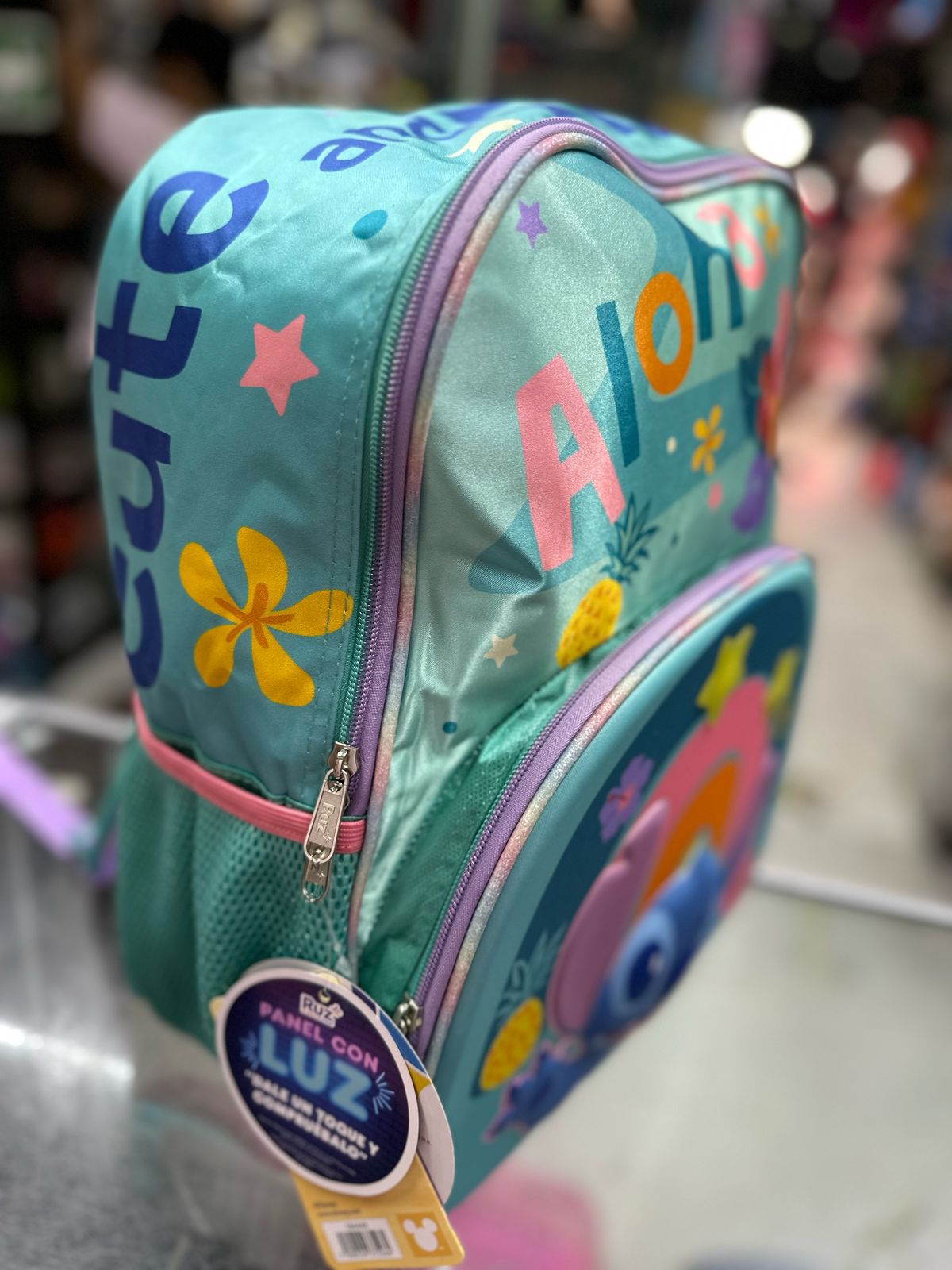 Mochila primaria Stitch fluffy Ruz